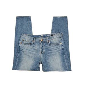 7 For All Mankind Button Fly Josefina Skinny Boyfriend Jeans